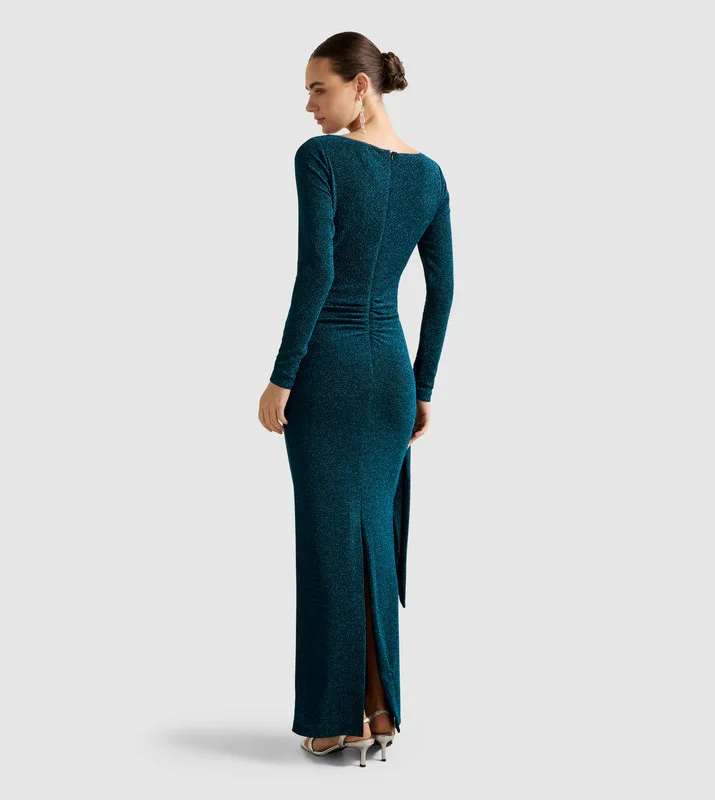forever new EDEN Long Sleeves Glitter Maxi Dress